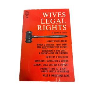 Dell Purse Book Wives Legal Rights by Richard T. Gallen 1967 Booklet